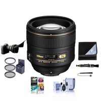 

Nikon 85mm f/1.4G IF AF-S NIKKOR Lens USA. Warranty - Bundle With 77mm Filter Kit, Flex Lens Shade - Lens Wrap (15x15) - Cleaning Kit - Lens Cleaner, Cap Leash, PC Software Package