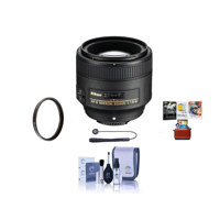 

Nikon 85mm f/1.8G AF-S FX NIKKOR Lens, U.S.A. Warranty - BUNDLE - with 67mm UV Filter, Lens Cleaning Kit, Capleash II, Mac Software Package