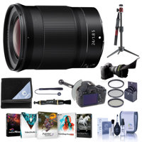 

Nikon NIKKOR Z 24mm f/1.8 S Lens for Z Series Mirrorless Cameras - Bundle With 72mm Filter Kit, Flex Lens Shade, FocusShifter DSLR Follow Focus, Table Top Tripod, - PC Software Package, And More