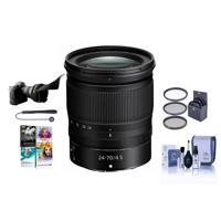 

Nikon NIKKOR Z 24-70mm f/4 S Lens for Z Series Mirrorless Cameras - Bundle With 72mm Filter Kit, Flex Lens Shade, Cleaning Kit, Capleash, Pc Software Package