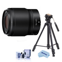 

Nikon NIKKOR Z 50mm f/1.8 S Lens for Z Series Mirrorless Cameras - With Slik Sprint Pro III BH Travel Tripod with SBH-100 DQ All Metal Ball Head, Black, Cleaning Kit, Microfiber Cloth