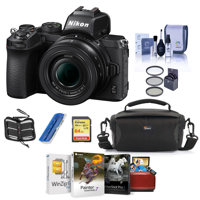 

Nikon Z50 Mirrorless Camera with NIKKOR Z DX 16-50mm f/3.5-6.3 VR Lens - Bundle With Camera Case, 64GB SDXC Memory Card, 46mm Filter Kit, Cleaning Kit, memory Wallet, Card Reader, Mac Software Package