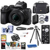 

Nikon Z50 Mirrorless Camera with NIKKOR Z DX 16-50mm f/3.5-6.3 VR Lens - Bundle With Camera Case, 64GB SDXCU3 Card, Nikon ML-L7 Bluetooth Remote Control, Tripod, Nikon EN-EL25 Battery, Software Pack, More