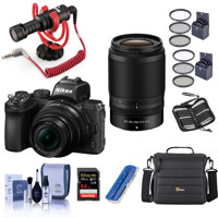 

Nikon Z50 DX-Format Mirrorless Camera with NIKKOR Z DX 16-50mm f/3.5-6.3 VR & Z DX 50-250mm f/4.5-6.3 VR Lenses, Bundle with Rode Microphone, Camera Bag, 64GB Card, Filter Kits, And More