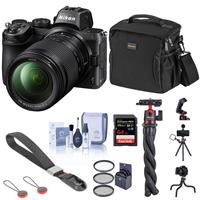 Nikon Z5 Full Frame Mirrorless Camera with 24-200mm Zoom Lens Basic Bundle with 64GB SD Card, Bag, Flexible Tripod, Wrist Strap and Accessories