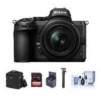 Nikon Z5 Full Frame Mirrorless Camera with 24-50mm Zoom Lens Basic Bundle with 32GB SD Card, Bag, Flexible Tripod and Accessories