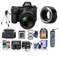 

Nikon Z6 FX-Format Mirrorless Camera with NIKKOR Z 24-70mm f/4 S Lens - Bundle With Nikon Mount Adapter FTZ Camera Case, Spare Battery, Dual Charger, Tripod, Sony 32GB XQD Memory Card, And More