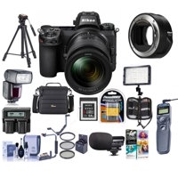 

Nikon Z6 FX-Format Mirrorless Camera with Z 24-70mm f/4 S Lens - Bundle With Camera Case, Spare Battery, Zoom R2 TTL Flash, Tripod, 64GB XQD Memory Card, Video Light, Nikon Mount Adapter FTZ, More