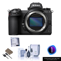 

Nikon Z 6II Mirrorless Digital Camera Body Bundle with Capture One Pro Photo Editing Software, Extra Battery, Screen Protector, Cleaning Kit