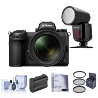 

Nikon Z 6II Mirrorless Digital Camera with NIKKOR Z 24-70mm f/4 S Lens Bundle with Flashpoint Zoom Li-on X R2 TTL On-Camera Round Flash, Extra Battery, Filter Kit and Accessories