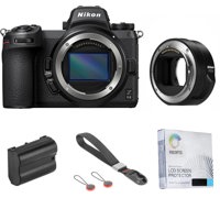 

Nikon Z 6II Mirrorless Digital Camera Body Bundle with FTZ Mount Adapter, Extra Battery, Peak Design Wrist Strap, Screen Protector