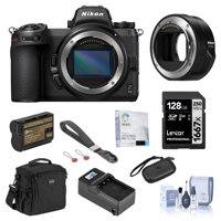 

Nikon Z 6II Mirrorless Digital Camera Body Bundle with FTZ Mount Adapter, 128GB SD Card, Bag, Extra Battery, Charger, Wrist Strap, Screen Protector and Accessories