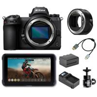 

Nikon Z6 FX-Format Mirrorless Camera Body - Bundle With Nikon Mount Adapter FTZ, Atomos Ninja V 5" Touchscreen Recording Monitor, Zilr 4Kp60 HDMI Secure Cable, NP-F970 Battery, Charger, Mini Ballhead