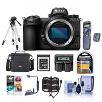

Nikon Z7 FX-Format Mirrorless Camera Body - Bundle With Camera Case, Spare Battery, Dual Charger, Tripod, Sony 32GB XQD Memory Card, Remote Shutter Trigger, Flip Flash Bracket, Software Package, And More
