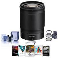 

Nikon NIKKOR Z 85mm f/1.8 S Lens for Z Series Mirrorless Cameras - Bundle With 67mm Filter Kit, FocusShifter DSLR Follow Focus, Flex Lens Shade, Lens Wrap, Lens Cleaner, Software Package, And More