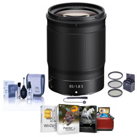 

Nikon NIKKOR Z 85mm f/1.8 S Lens for Z Series Mirrorless Cameras - Bundle With 67mm Filter Kit, Cleaning Kit, Capleash II, Mac Software Package