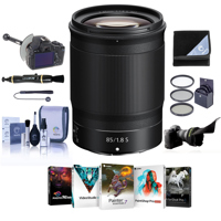 

Nikon NIKKOR Z 85mm f/1.8 S Lens for Z Series Mirrorless Cameras - Bundle With 67mm Filter Kit, FocusShifter DSLR Follow Focus, Flex Lens Shade, Lens Wrap, Lens Cleaner, Software Package, And More