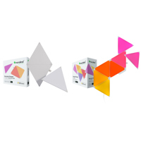 

Nanoleaf Shapes Triangles Smarter Kit with 7x Multicolor Triangle Light Panels, 80 Lumens - With 2 Pack Nanoleaf Shapes Triangles Expansion Pack