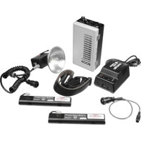 

Norman A400B-R 400w/s Portable Battery Kit with LH52K-R UV Flash Head with Pocket Wizard Radio Slave, 5" Reflector, 400B Power Pack, Battery, Charger, Strap
