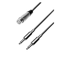 

Neumann AC29 1' 5-Pin XLR Female to 2 TS 1/4" Male Y-Cable with Blocking Caps for MTX191