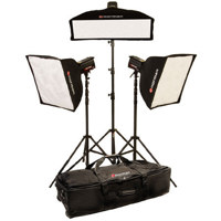 

Norman ML-KIT1400 3 Light 3 Softbox Kit with 1 ML600 & 2 ML400 Monolights, 22" Softboxes, 10x36" Softbox, Speedrings, 13' Light Stands & Wheeled Case