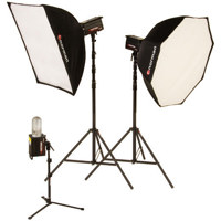 

Norman ML-KIT1800R 3 Light Octagon Softbox Kit with 2 ML600R & 1 ML400R Monolights, 36" Octagon Softbox, 36" Softbox, Umbrella, Light Stands, Reflector & Case