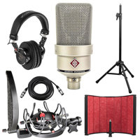 

Neumann TLM 103 Large-Diaphragm Condenser Microphone - Mono Set - Nickel Bundle with Rycote InVision Studio Kit, Isolation Filter, Headphones, Tripod Mic Stand and XLR Cable