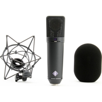 

Neumann Microphone Set, Includes U 87 AI MT Microphone, EA 87 MT Elastic Suspension, WS 87 Windscreen, IC 3/25 Cable, Wooden Case, Black