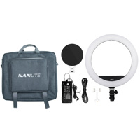 

NanLite Halo 16C Bi-Color & Tunable RGBWW 16" LED Ring Light with USB Power Passthrough and Smart Touch Control