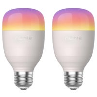 

Nooie Aurora 10W Smart LED Wi-Fi E26 Multi-Color Light Bulb, 2-Pack