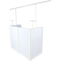 

Novopro SDX V2 Foldable DJ Booth with Lighting Rig, Podium Stands and Bags, White Frame