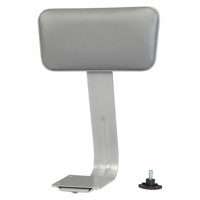 

National Public Seating Padded Vinyl Backrest for 6400 Series Stool, Gray Surface, Gray Frame