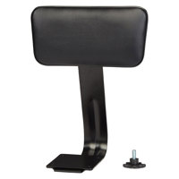 

National Public Seating Vinyl Padded Backrest for 6400-10 Series Stool, Black Surface, Black Frame