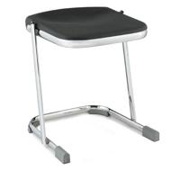 

National Public Seating 6600 Series 18" Elephant Z-Stool, Black Seat, Chrome Frame