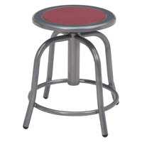 

National Public Seating 6800 Series 18"-24" Height Adjustable Designer Stool, Burgundy Seat, Gray Frame