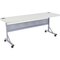 

National Public Seating BPFT-2472 24x72" Flip-N-Store Training Table, Supports 700 Lbs, Speckled Gray Surface, Gray Frame