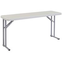 

National Public Seating BT1860 18x60" Heavy Duty Seminar Folding Table, Supports 700 Lbs, Speckled Gray Surface, Gray Frame