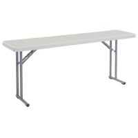 

National Public Seating BT1872 18x72" Heavy Duty Seminar Folding Table, Supports 700 Lbs, Speckled Gray Surface, Gray Frame