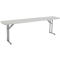 

National Public Seating BT1896 18x96" Heavy Duty Seminar Folding Table, Supports 700 Lbs, Speckled Gray Surface, Gray Frame