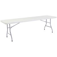 

National Public Seating BT3096 30x96" Heavy Duty Folding Table, Supports 800 Lbs, Speckled Gray Surface, Gray Frame