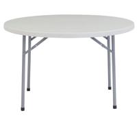 

National Public Seating BT48R 48" Heavy Duty Round Folding Table, Supports 700 Lbs, Speckled Gray Surface, Gray Frame