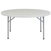 

National Public Seating BT60R 60" Heavy Duty Round Folding Table, Supports 1000 Lbs, Speckled Gray Surface, Gray Frame