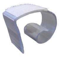 

National Public Seating Skirting Clip for Blow Molded Folding Tables, 50 Pack, Clear Frame