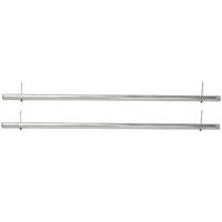 

National Public Seating C-60 Checkrette Hanging Bar Set for 84 Series Dolly, Brown Frame