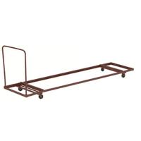 

National Public Seating DY-3072 Folding Table Dolly for Horizontal Storage, 72" L, Supports 1100 Lbs, Brown Frame