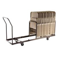 

National Public Seating DY-35 Folding Chair Dolly for Vertical Storage, 35 Chair Capacity, Supports 1100 Lbs, Brown Frame