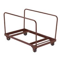 

National Public Seating DY-60R Folding Table Dolly for Vertical Storage, 48" & 60" Round Tables, Supports 660 Lbs, Brown Frame