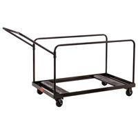 

National Public Seating DYMU Folding Table Dolly for Round & Rectangular Tables, Supports 660 Lbs, Brown Frame