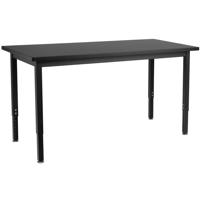 

National Public Seating SLT2448SAH 24x48" Height Adjustable Science Lab Table, Supports 500 Lbs, Chemical Resistant Top, Steel Legs