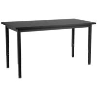 

National Public Seating SLT2454SAH 24x54" Height Adjustable Science Lab Table, Supports 500 Lbs, Chemical Resistant Top, Steel Legs